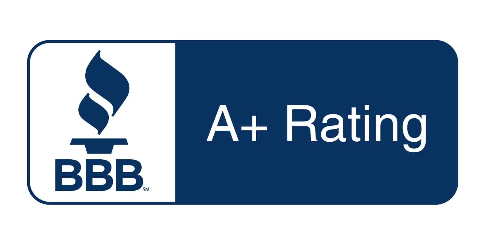 BBB logo with an A+ rating label.
