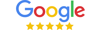 Google logo with five stars below