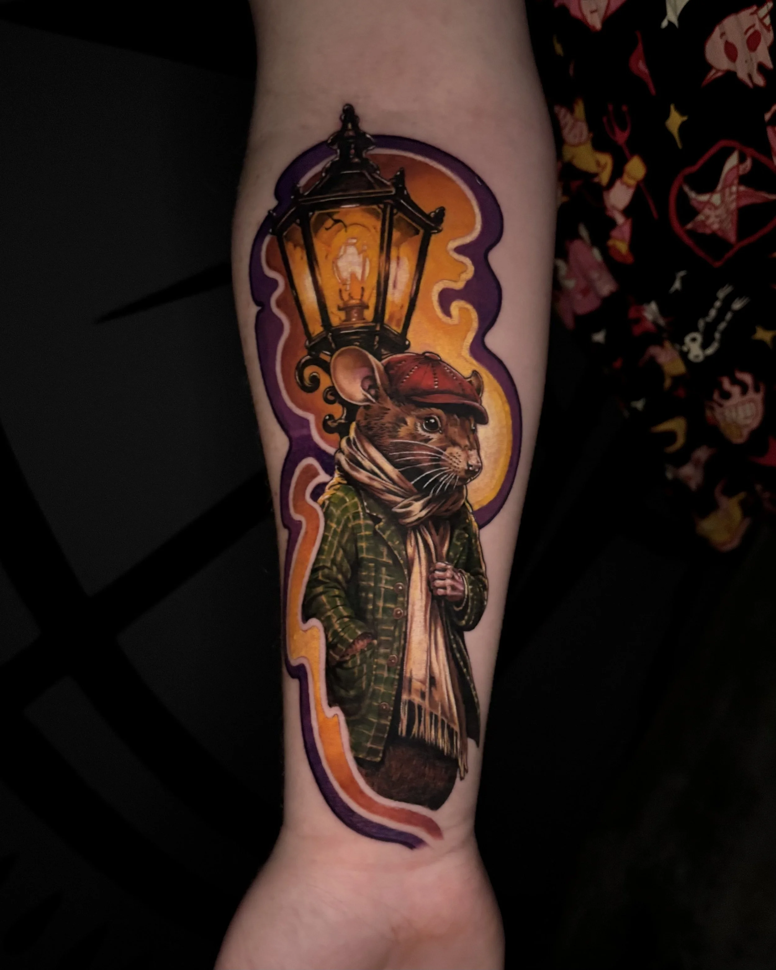 Svenja Soleya Tattoo Auckland color realism rat and lantern.jpeg