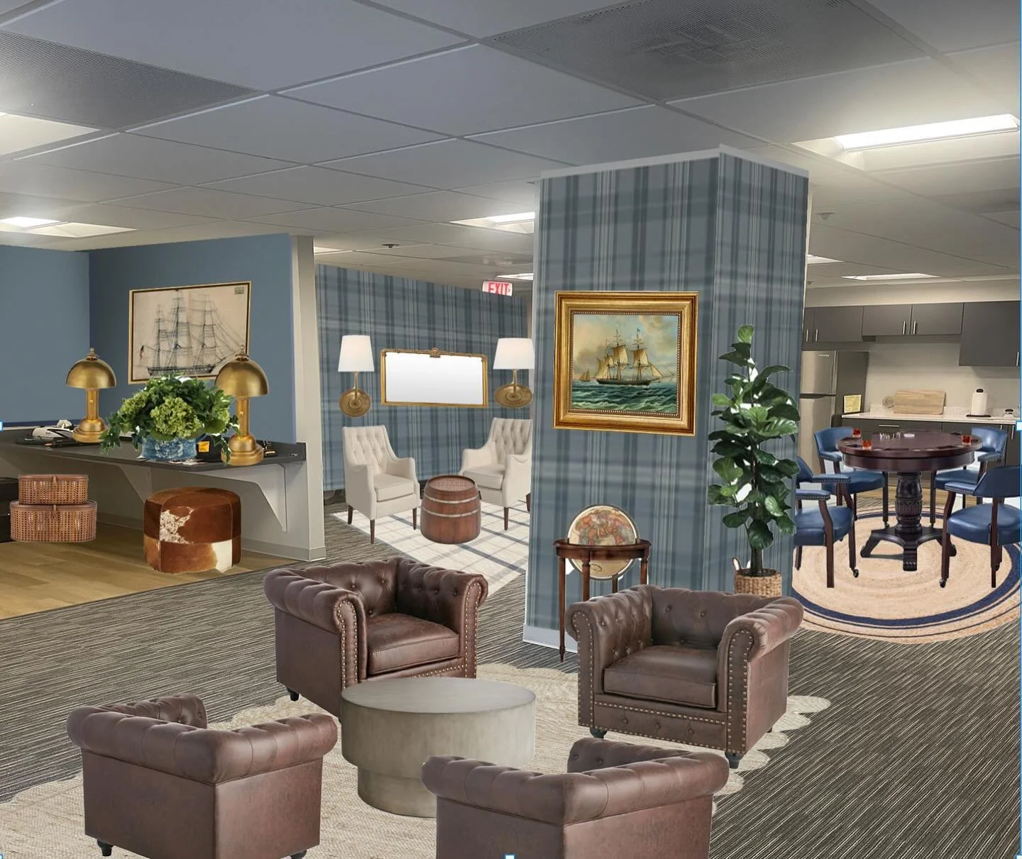 ✨ Before & After Transformation ✨
Swipe to see the magic! We recently created a rendering for a client's office, transforming it from a blank, uninspired space into a warm, sophisticated haven. This design brings together cozy textures, refined