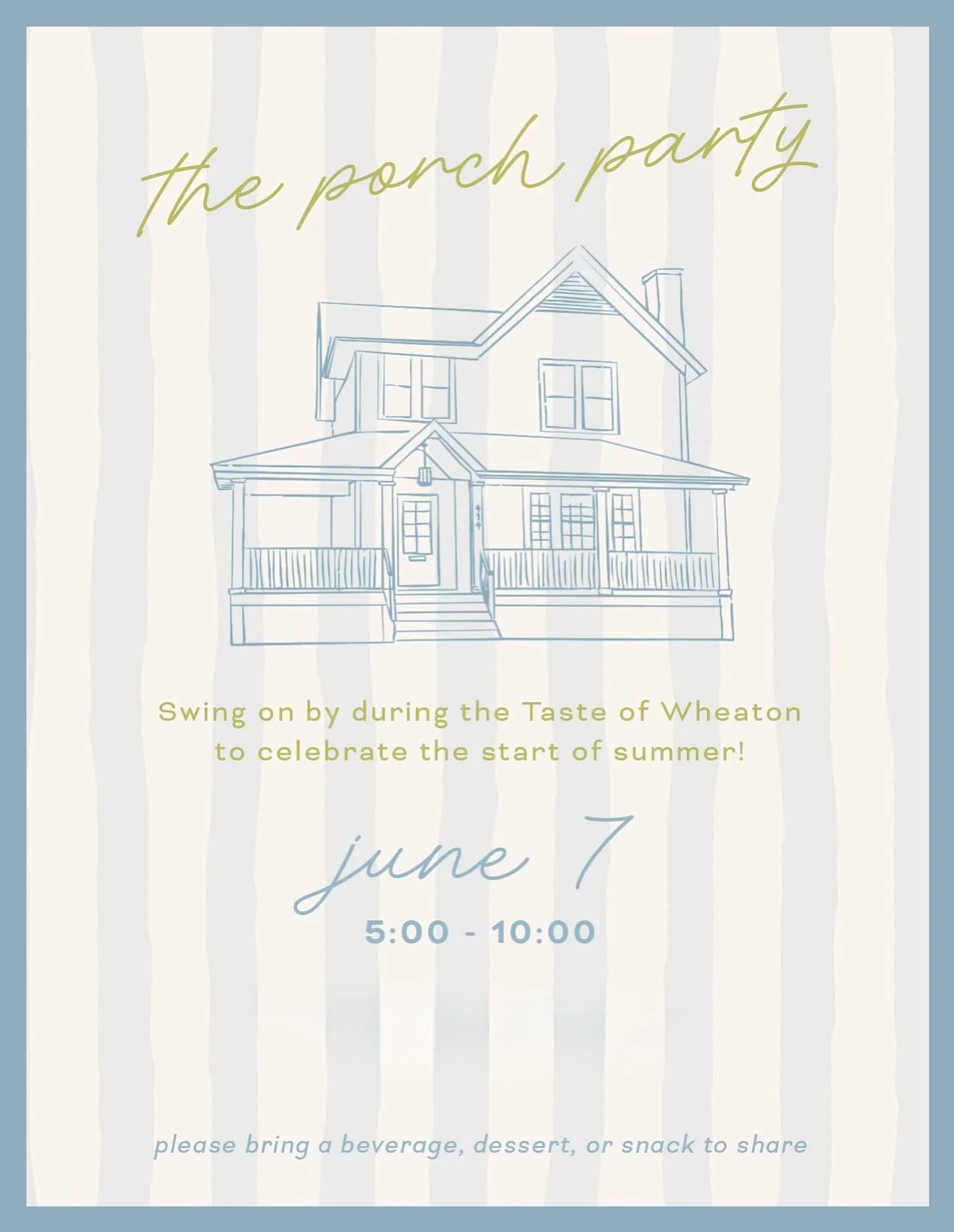 Feels like just yesterday we were working on this custom invite for a summer kick-off, and now we&rsquo;re somehow half way through?! ☀️#custominvitation #porchparty #digitalinvitation #housewarming #mainandwestdesign