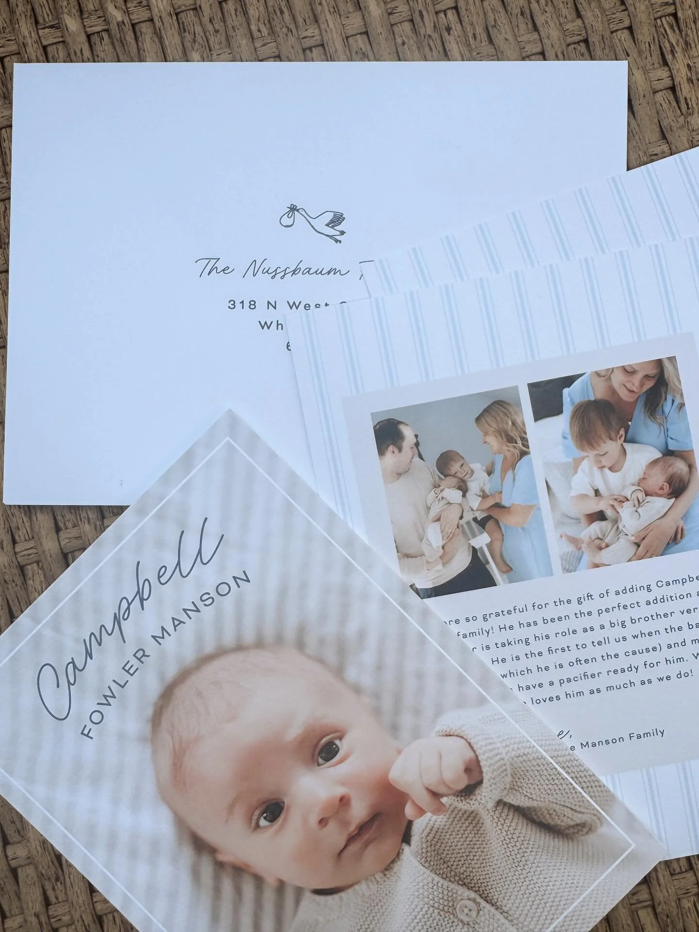 Our first *official* Main &amp; West birth announcement and it&rsquo;s pretty cute if I do say so myself 🤭 

Request yours through our website on our custom designs page! #newbaby  #birthannouncement #mainandwest