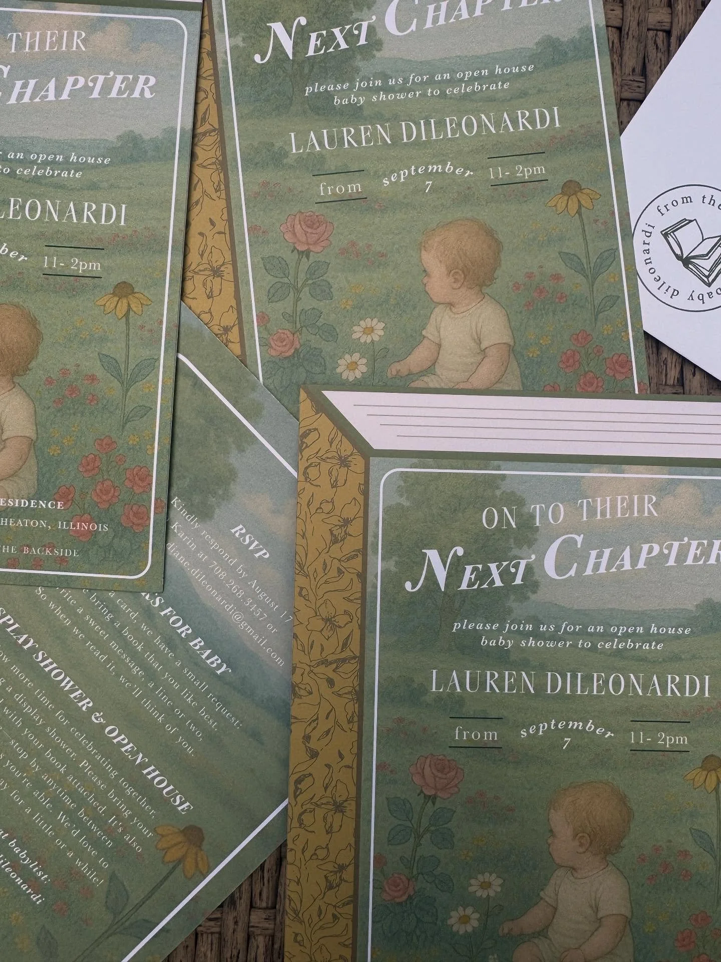 The cutest invite from the library of baby DiLeonardi 📚