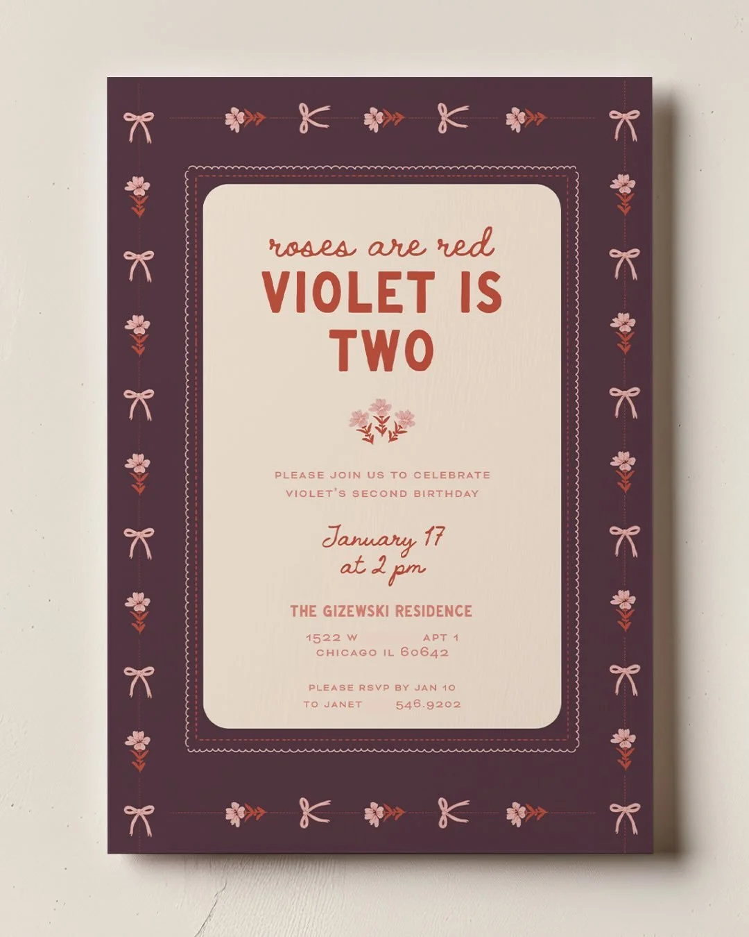 Proof that winter birthday themes can be fun too 🫶🏼 #birthdayinvitation #valentinestheme #custominvitations #mainandwestdesign