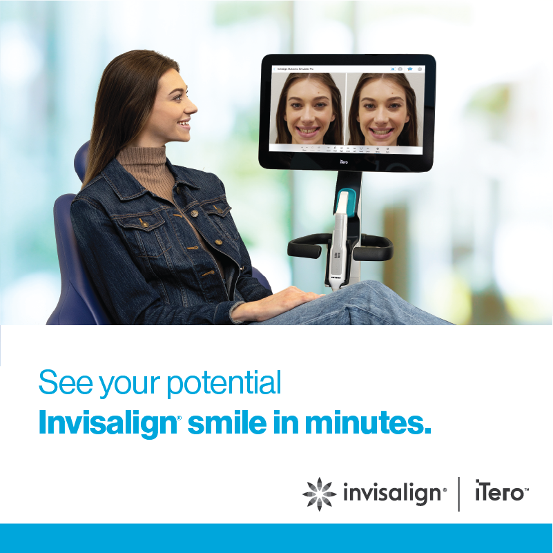 Invisalign Outcome Simulator Pro Graphic. See your potential smile in minutes!