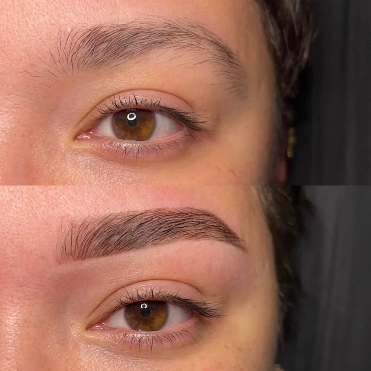 Brow tint, brow wax, brow sculpt