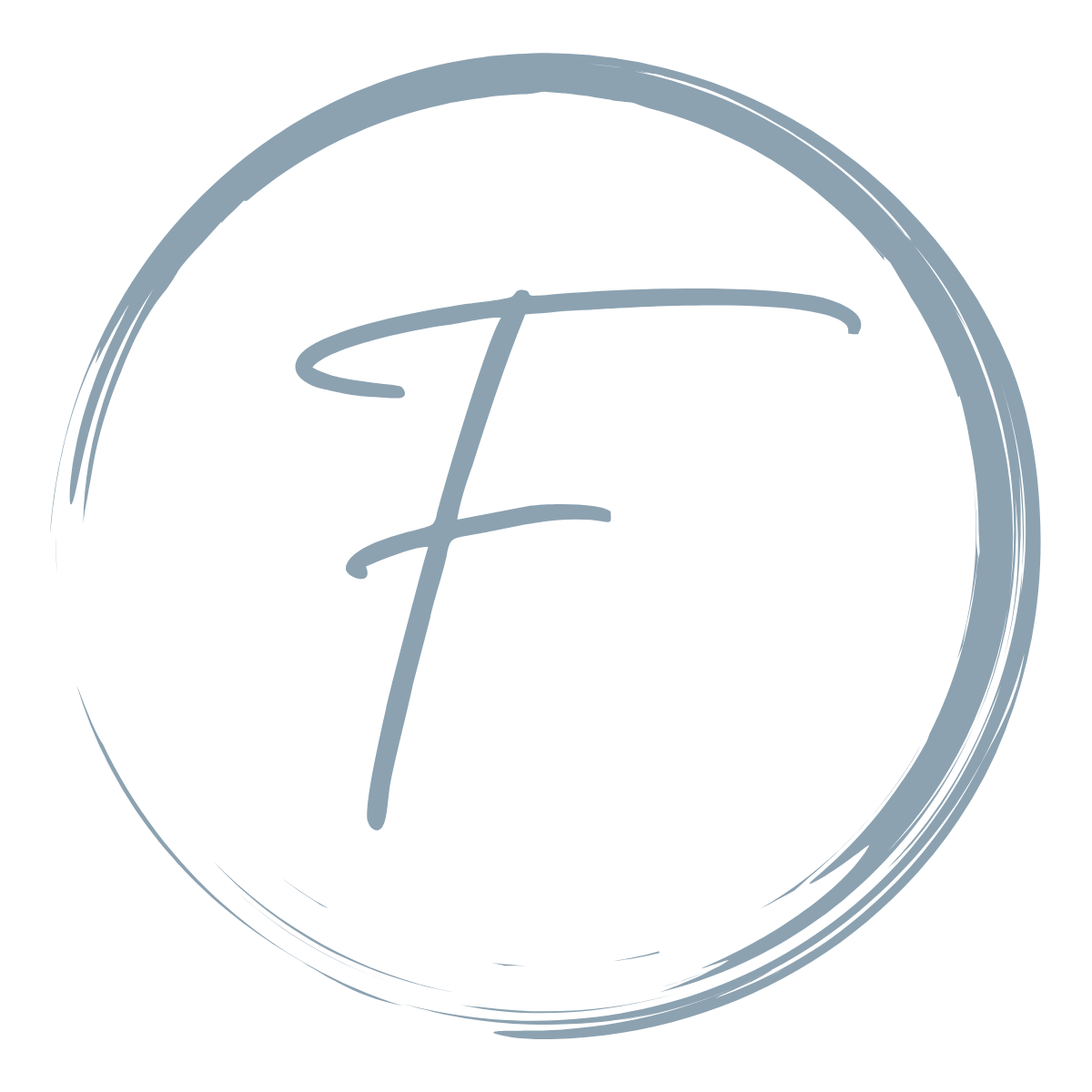 Stylized logo with a circular design featuring an elegant letter "T" in the center.