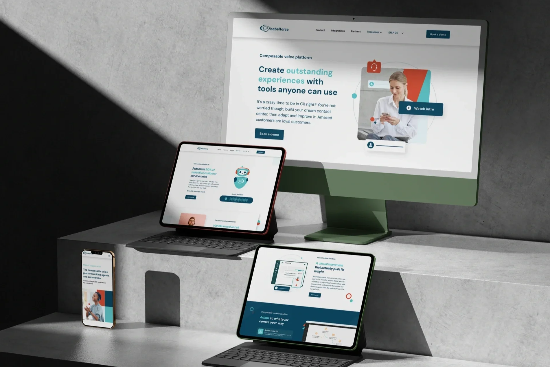 babelforce - Brand Development, Motion Graphics, UI/UX