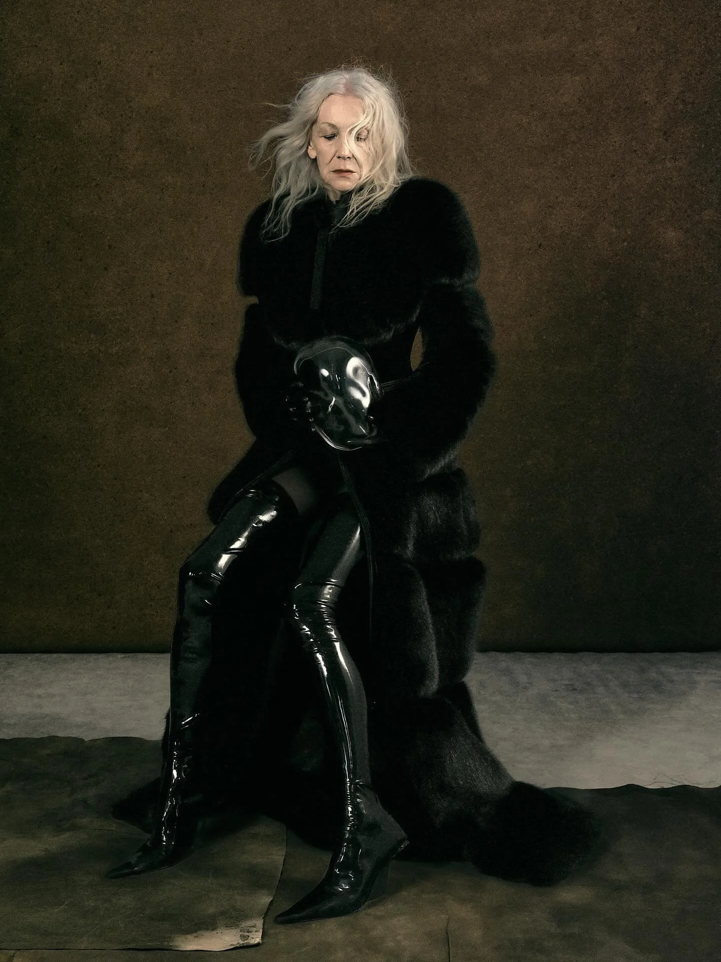 @robin_malatek&rsquo;s recent project IDENTITY explores the shifting nature of human existence through a series of glass masks by @martinjanecky 

Backdrop: &ldquo;Mr Brown&rdquo; available for hire and sale

project support @the_house.art 
hair @hon