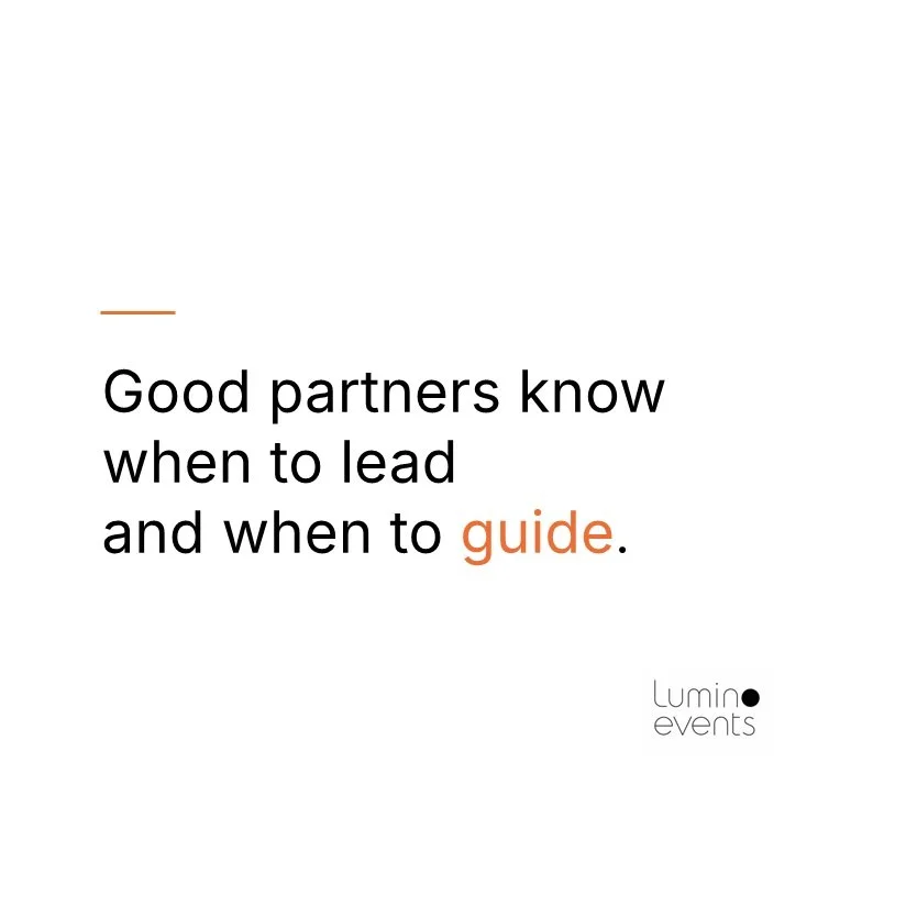 Some projects call for complete turnkey delivery.

Others work best with the client closely involved.

The experience is in knowing which role the project needs and making that partnership work.

#EventStrategy #EventPartners #LuminoEvents