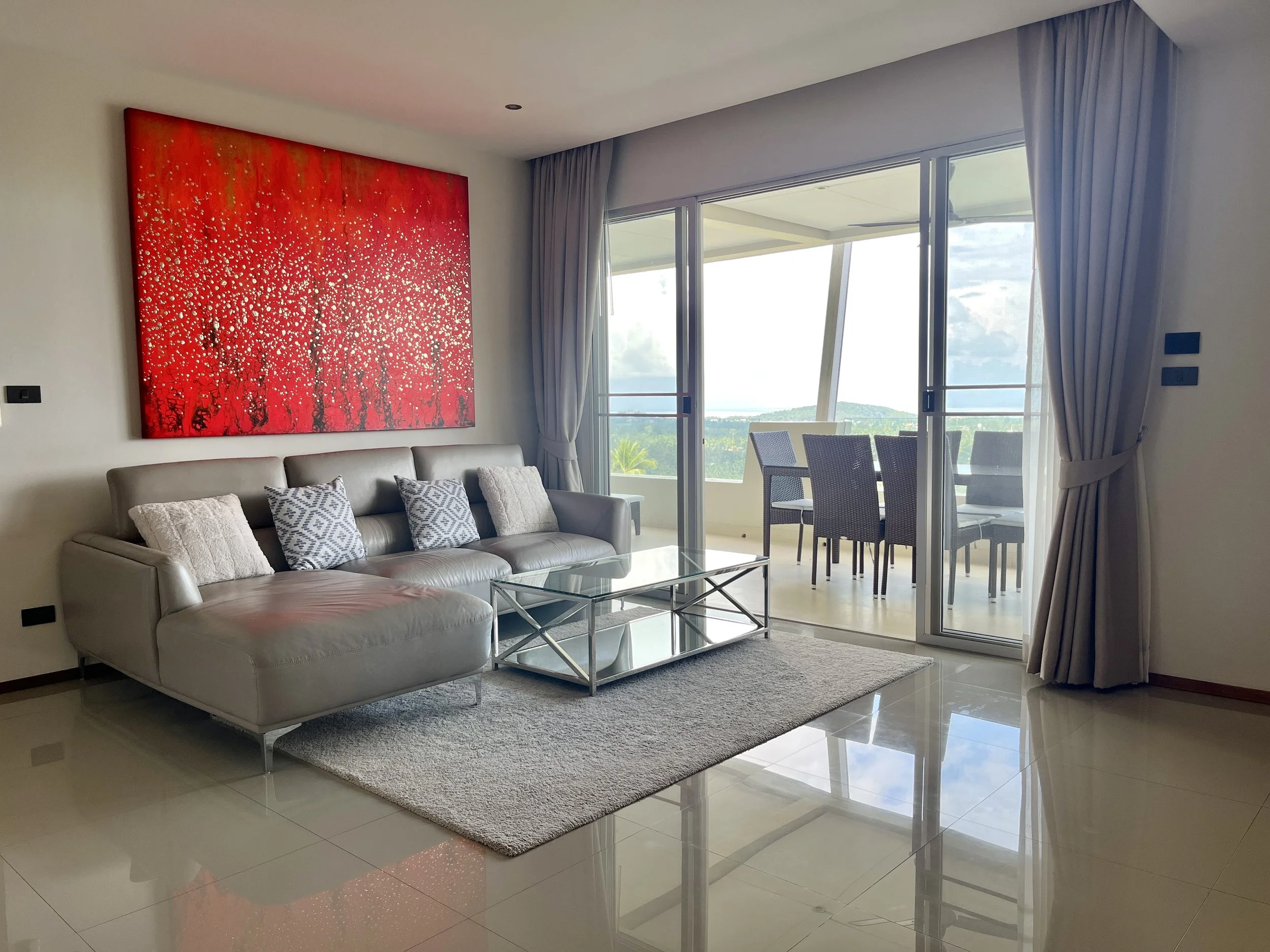 Hillside apartment with stunning sea-views- near Maenam beach- 3 bedroom, 2 bathrooms- 11,000,000 thb