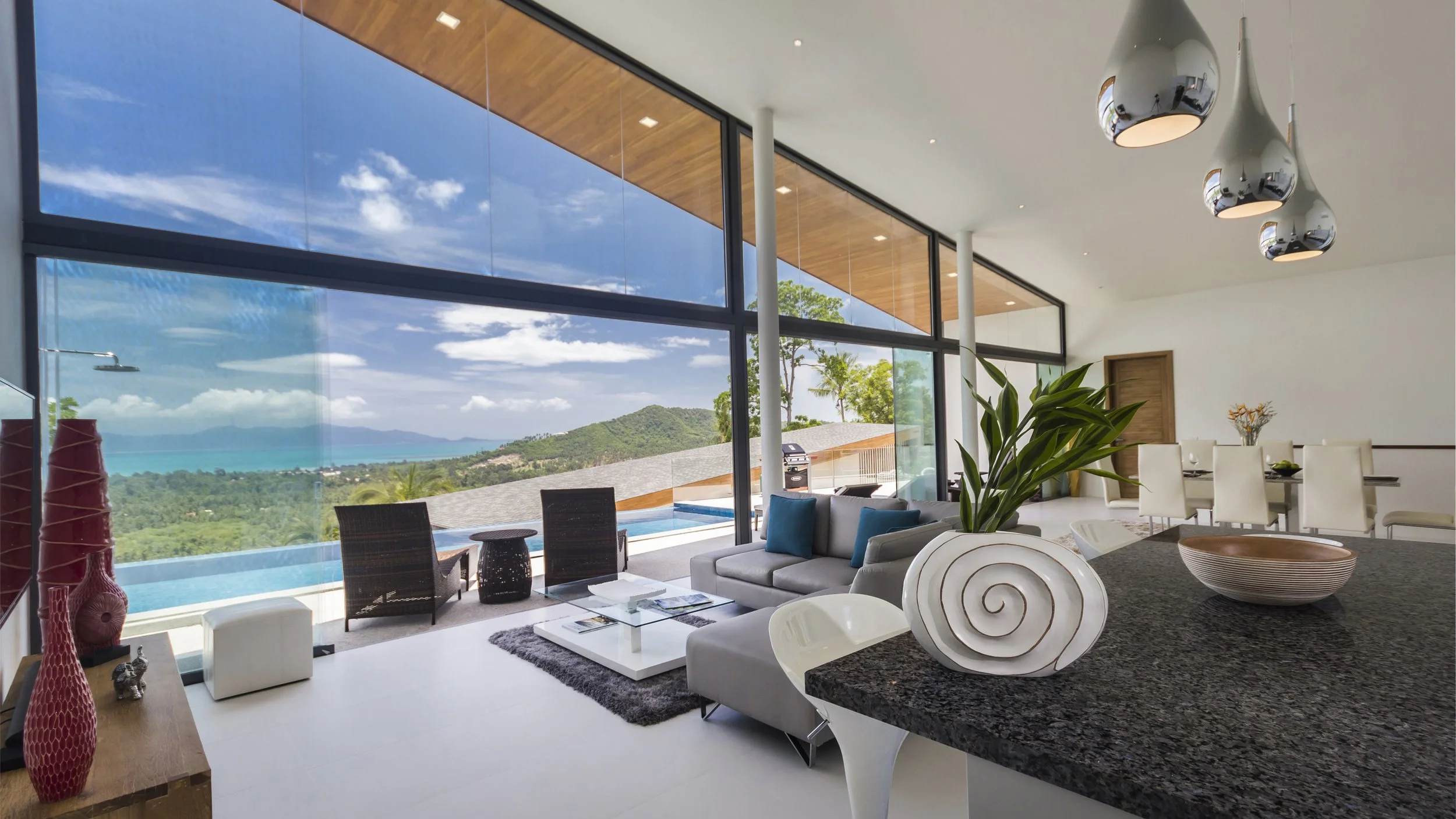 Sea-view premium villa in luxury condominium- Maenam- 4 beds, 4 baths, 25,000,000 thb