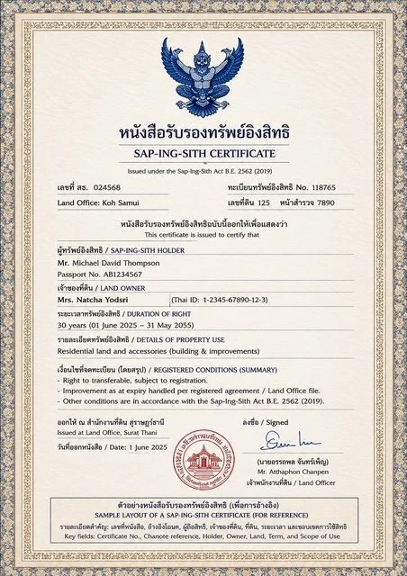SAP-ING-SITH - THE THAI LEGAL STRUCTURE YOU SHOULD KNOW OF