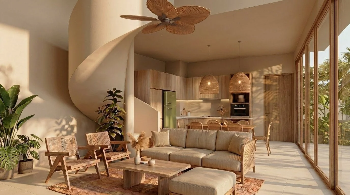 Living room with kitchen and door view.jpg