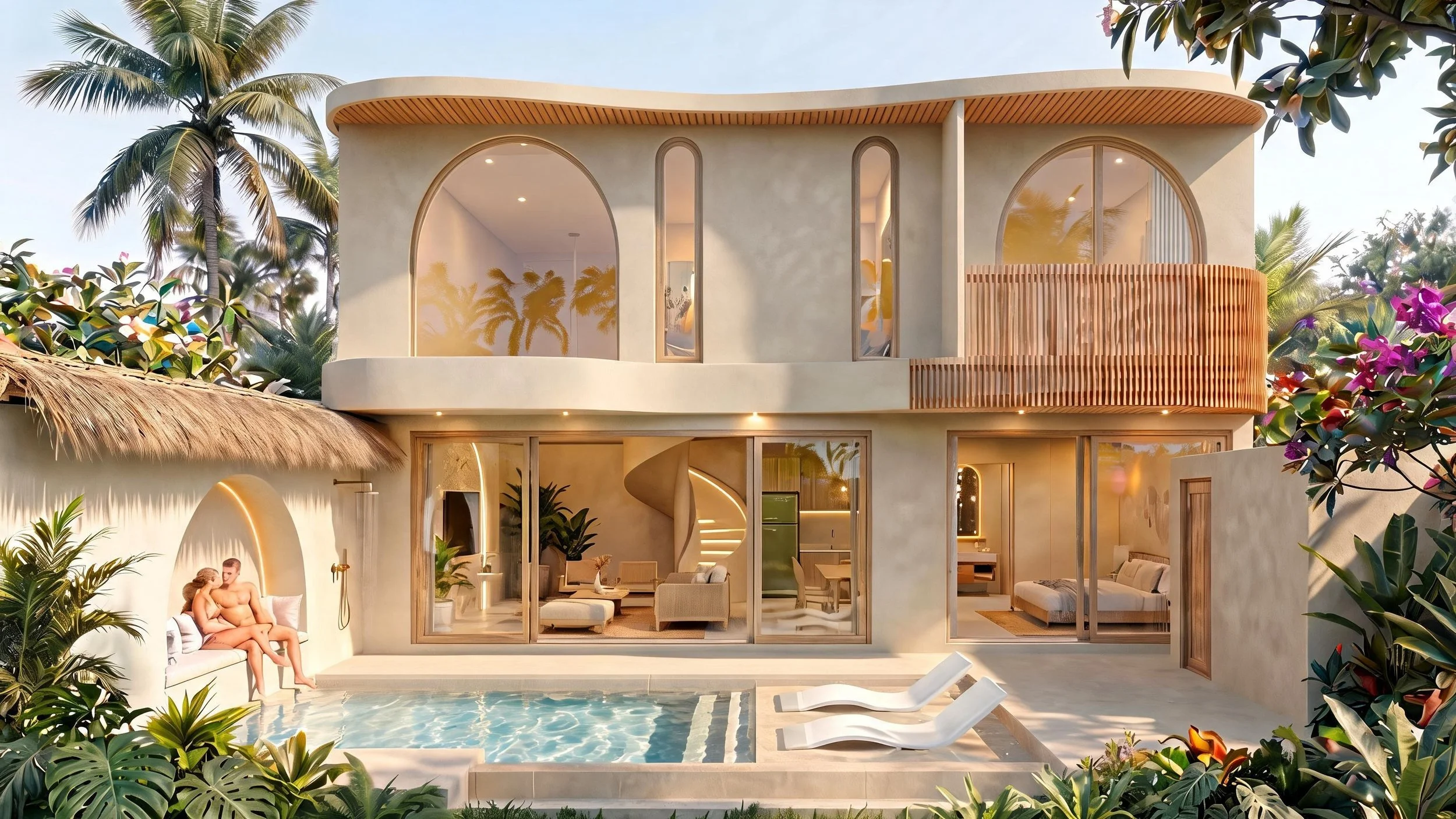 Mountain views, stunning architecture - tropical pool villa- 2 bed, 2 bath- Lamai- from 6,900,000 thb
