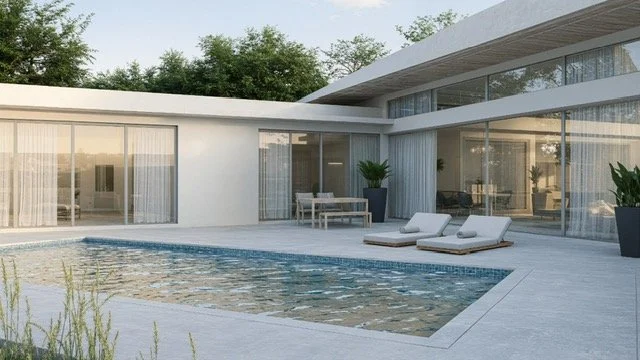 Modern villa with additional sea-view plot of land- Perfect for building your dream!- 700 meters from Bophut beach- 3 bed, 2 bath- Bophut- 23,900,000