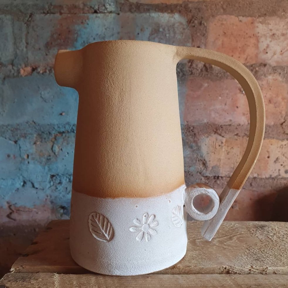 Handmade white jug