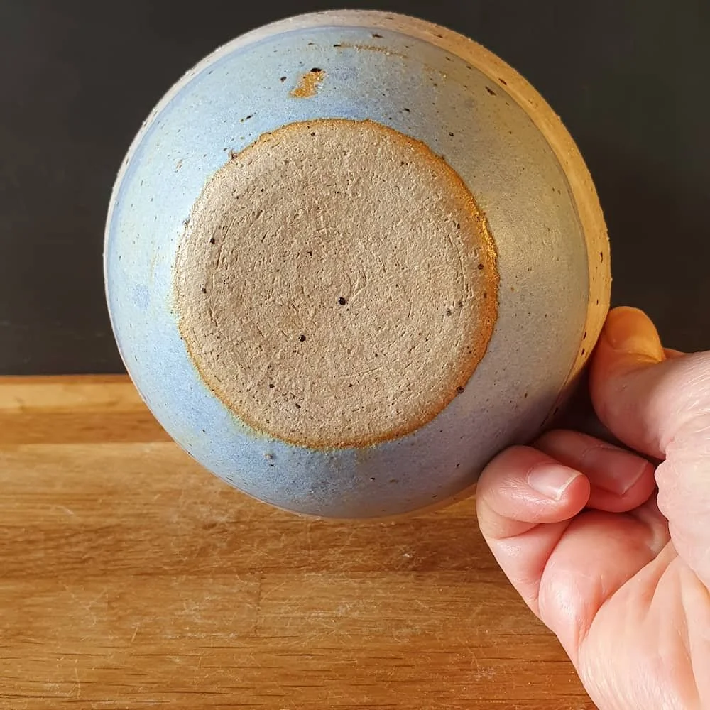 small blue bowl