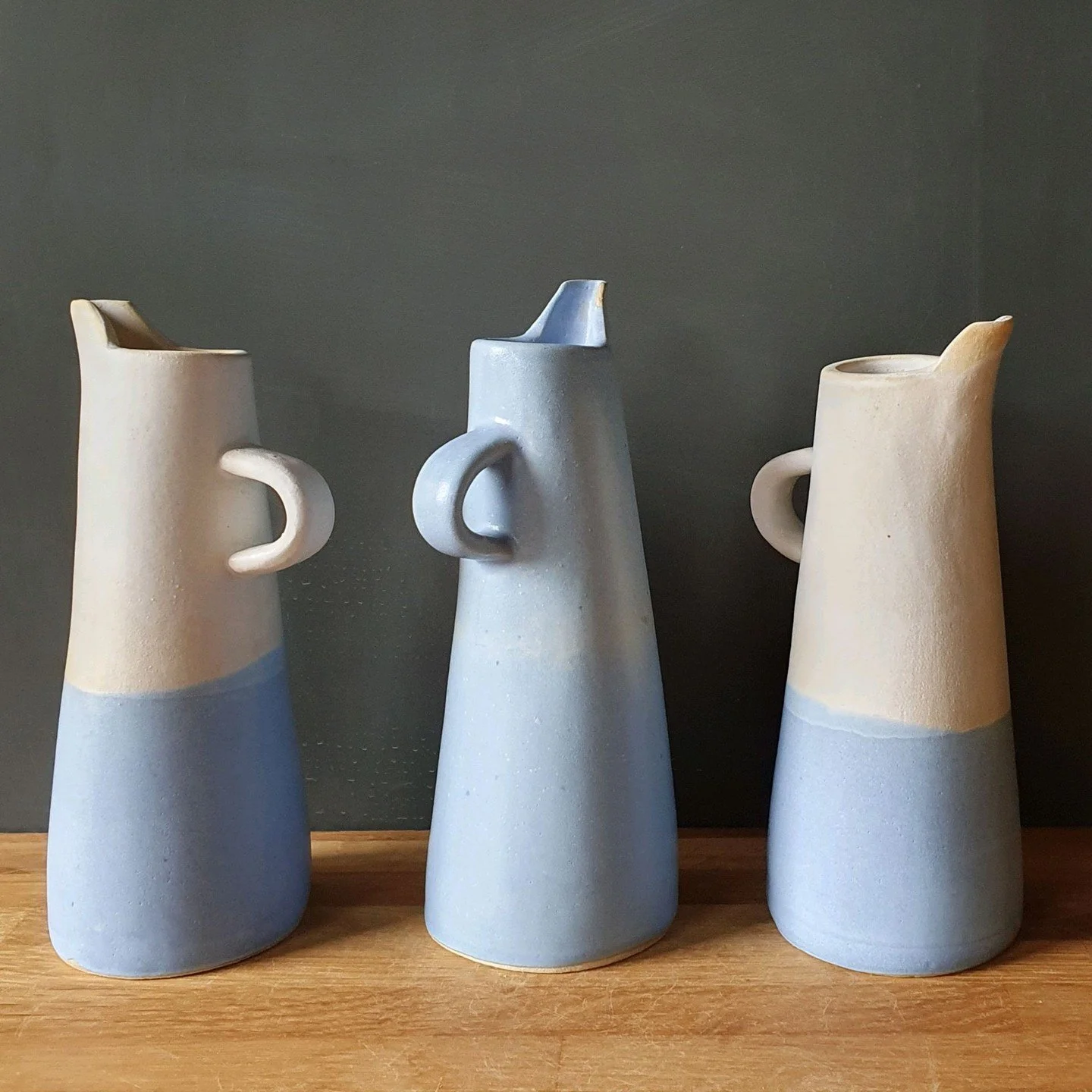✨ New from the studio ✨
This handmade narrow jug with its simple, rustic form and soft two-tone glaze, it&rsquo;s perfect for serving salad dressings, oils or posy of wildflowers 

Each piece is crafted slowly and thoughtfully by hand, making every j