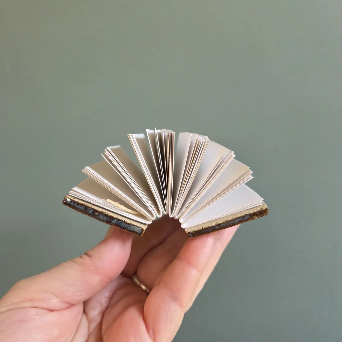 open coptic stitch tiny book