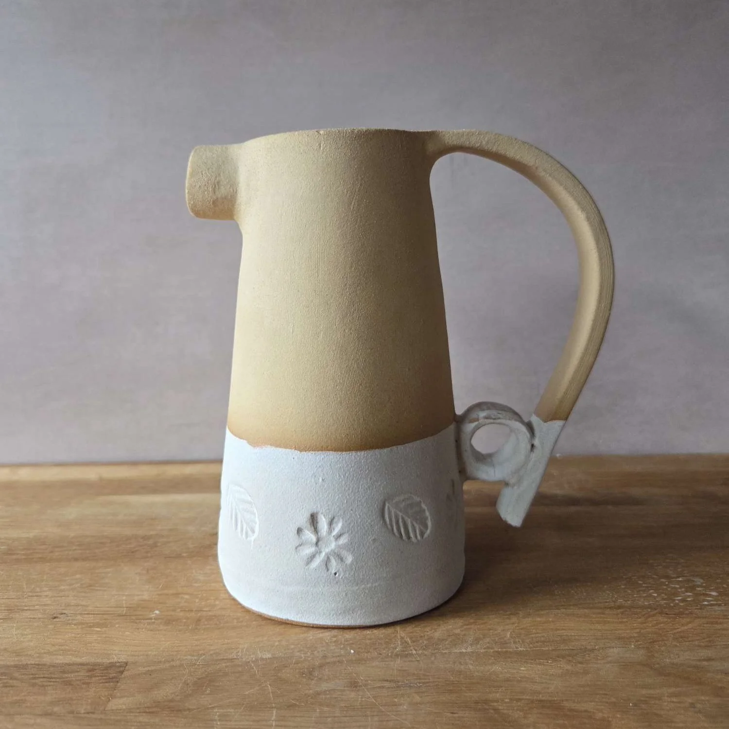 Ceramic Jug for Flowers , Rustic Decor 300ml