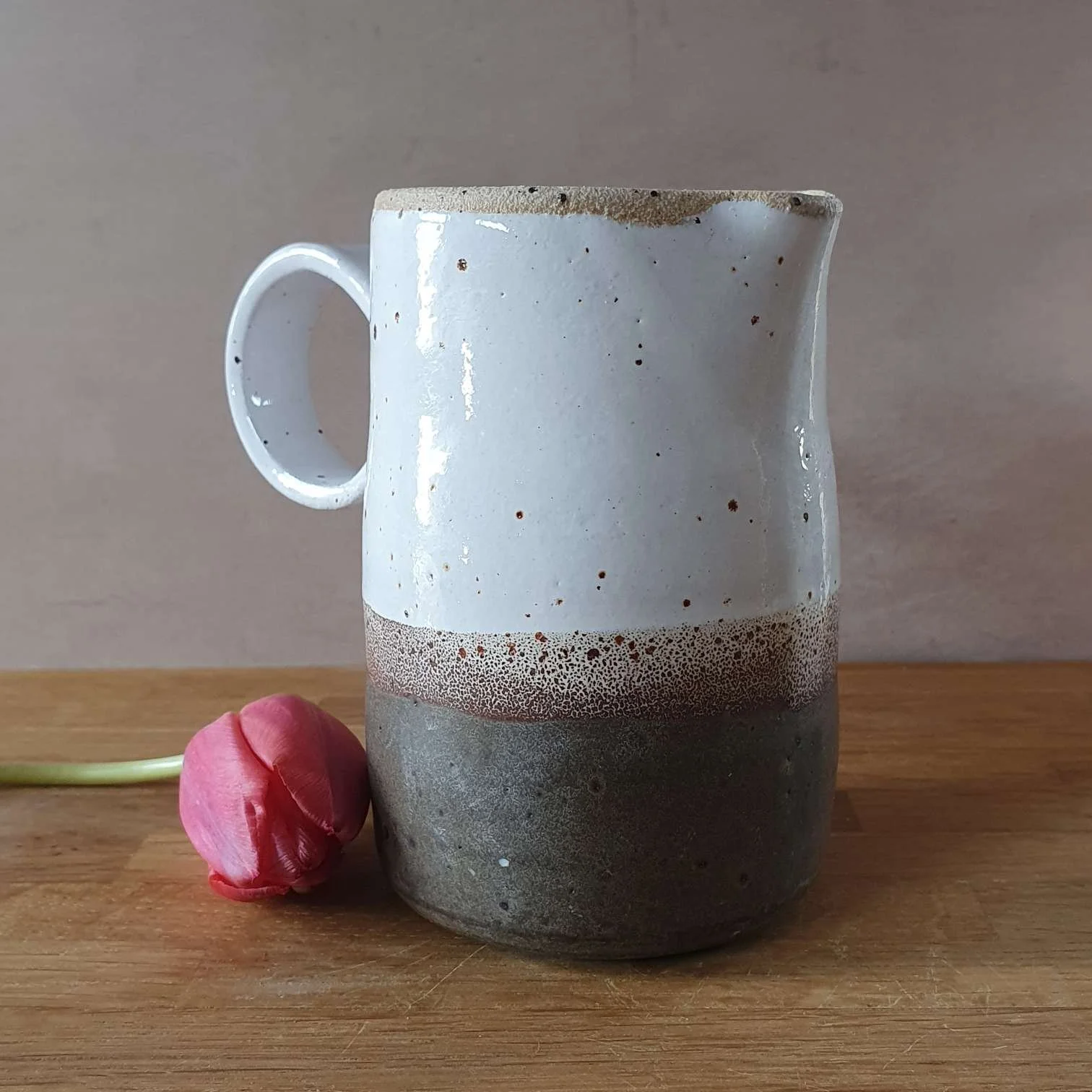 Rustic Brown and White Speckle Jug