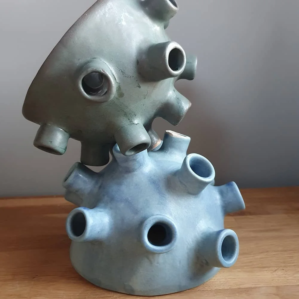 Unusual bowls with spout protrusions