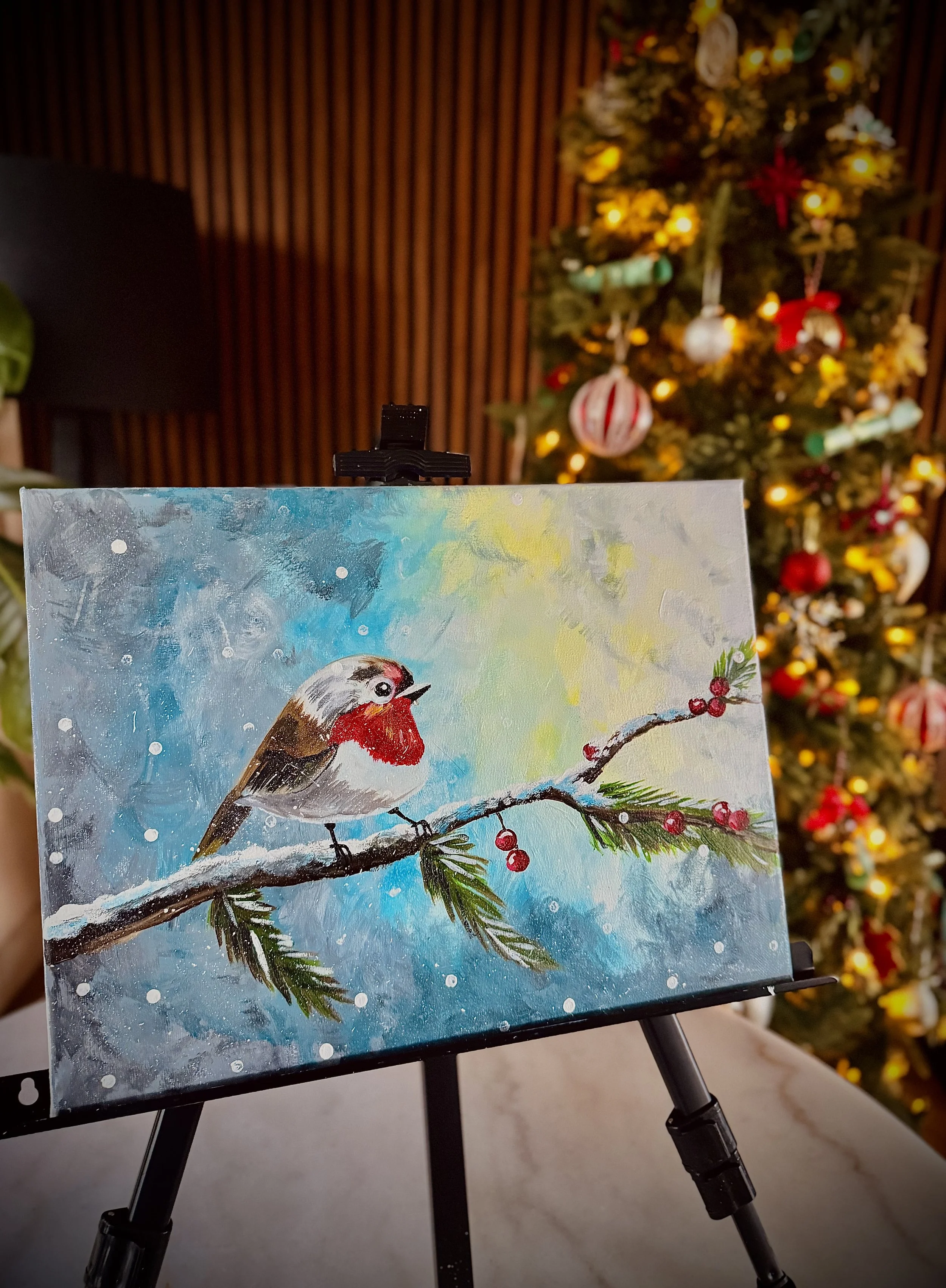 Rockin' Robin Paint 'n Sip Evening - Tuesday 15th December (6.30-9pm)
