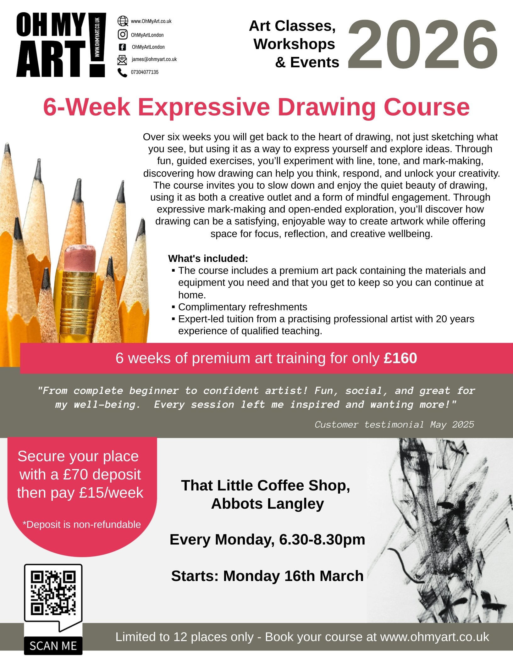 6 Week Expressive Drawing Course