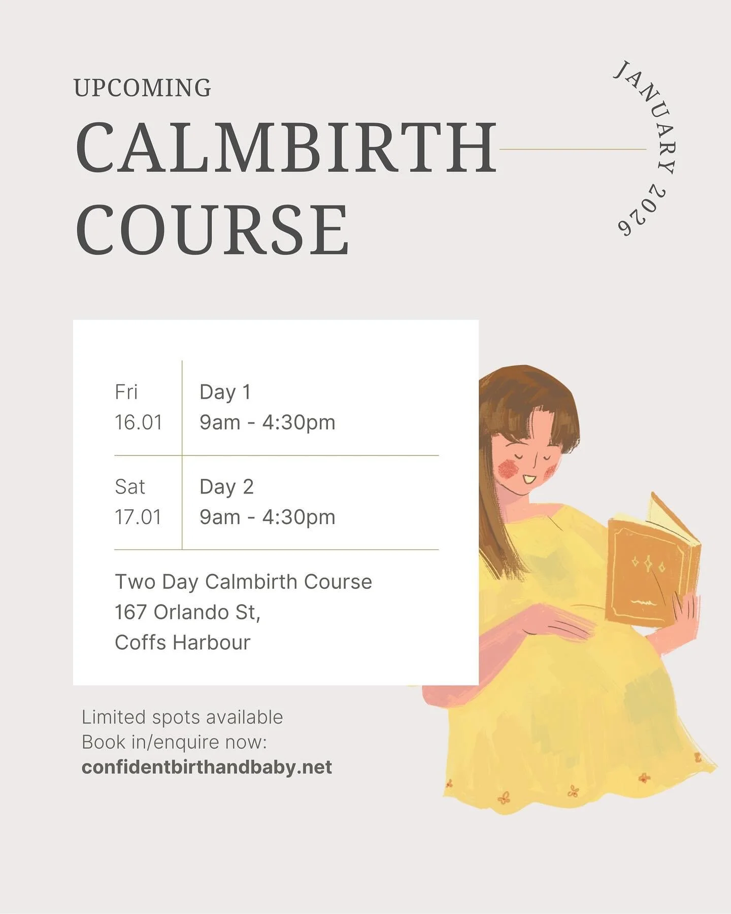 CALMBIRTH COURSES now open for next year! 

I can&rsquo;t believe we are coming to the end of 2025 already 🤯 It&rsquo;s been such a beautiful year of meeting couples, walking through the Calmbirth course with them, and then seeing them becoming amaz