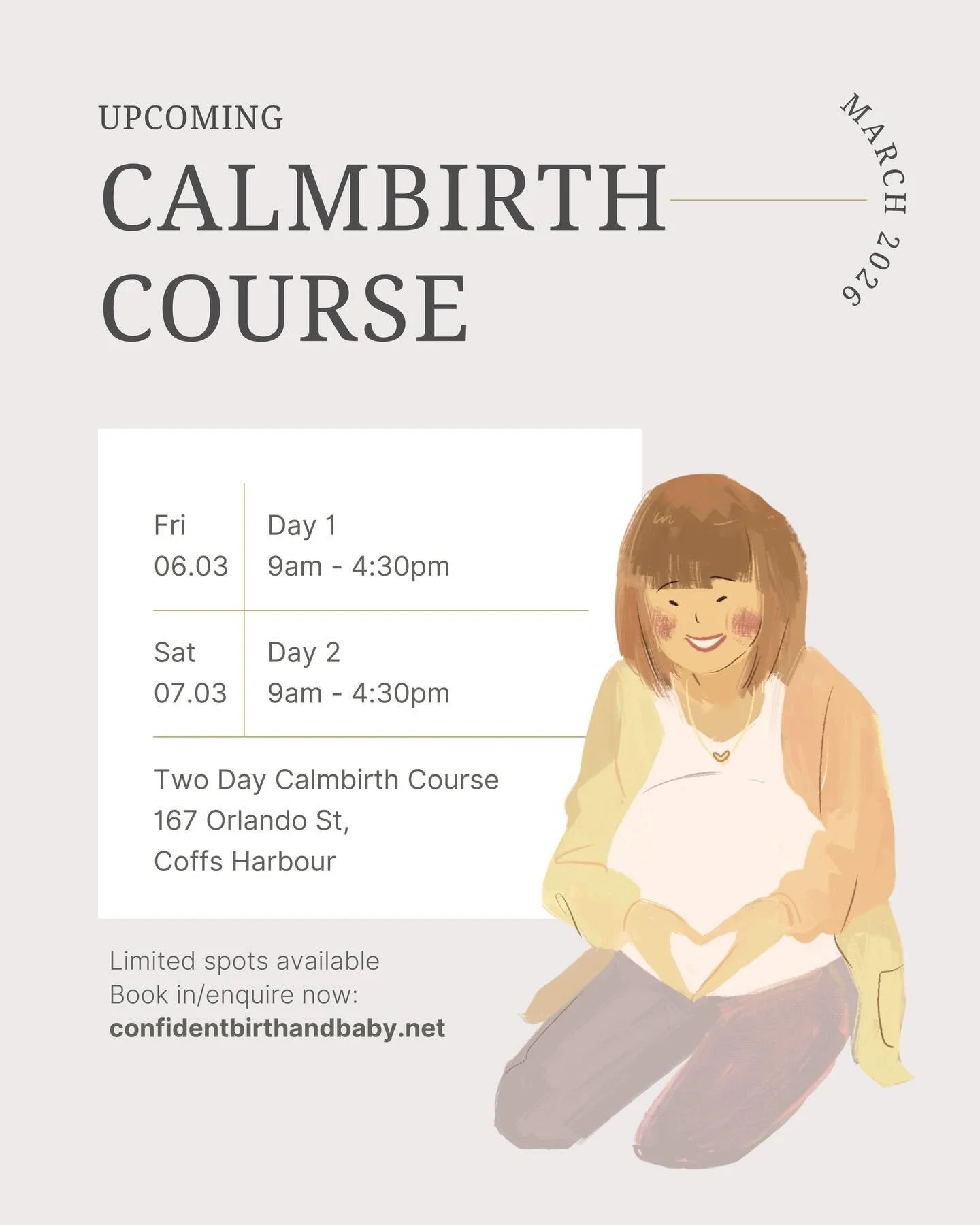 NEXT MONTH! Calmbirth course coming in March 2026 💫 

One of the oldest and most highly acclaimed childbirth education courses on offer 🙌🏼

Perfect for those due anytime between May - July 💛 Still 2 spots available - follow links in bio 👶🏼

#ch
