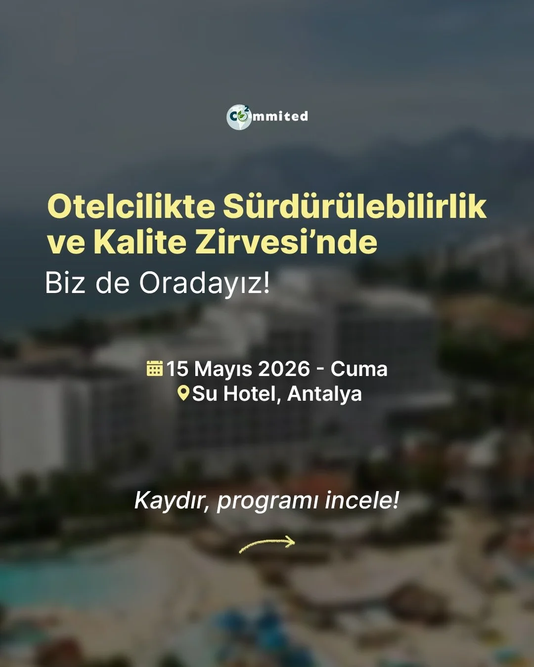 S&uuml;rd&uuml;r&uuml;lebilirlik sadece bir vizyon değil, birlikte eyleme d&ouml;n&uuml;şt&uuml;rmemiz gereken bir yolculuk. 🌍 Bu yolculuğun değerli duraklarından biri olan Otelcilikte S&uuml;rd&uuml;r&uuml;lebilirlik ve Kalite Zirvesi&rsquo;nde biz