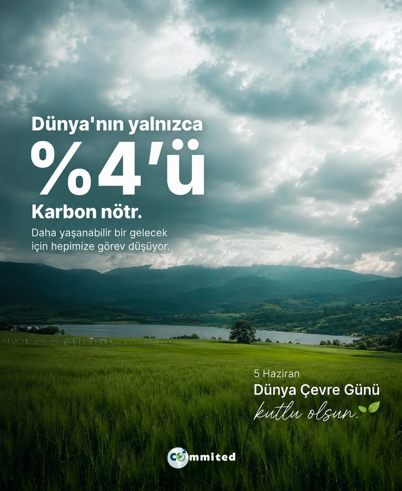 Kutlamak g&uuml;zel, harekete ge&ccedil;mek &ccedil;ok daha g&uuml;zel. 🍃 Bug&uuml;n D&uuml;nya &Ccedil;evre G&uuml;n&uuml;! D&uuml;nyada bıraktığın izi silmek i&ccedil;in bug&uuml;n o ilk adımı at, karbon ayak izini dengelemeye başla. 💚♻️