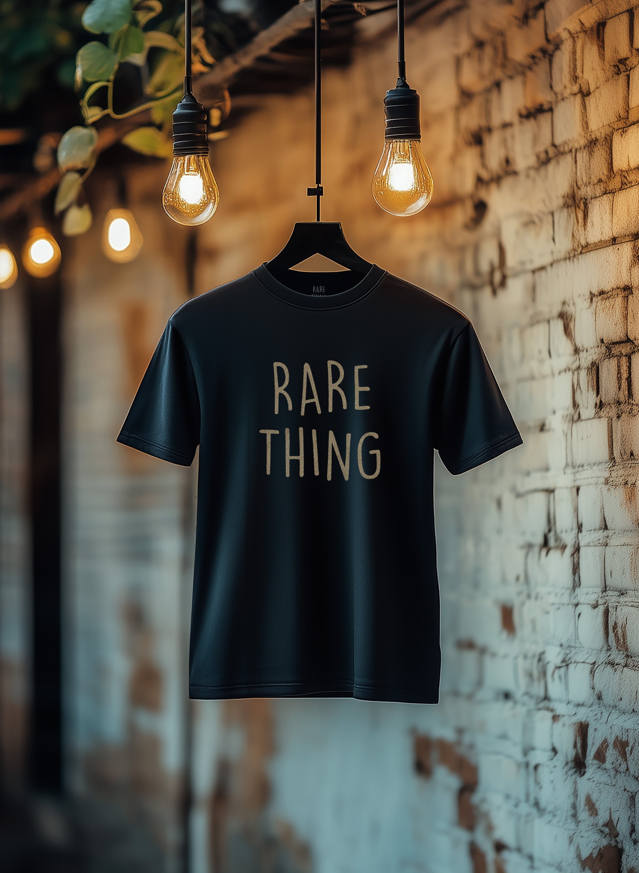 RARE THING SLOGAN WOMENS CLASSIC BLACK TSHIRT.jpg