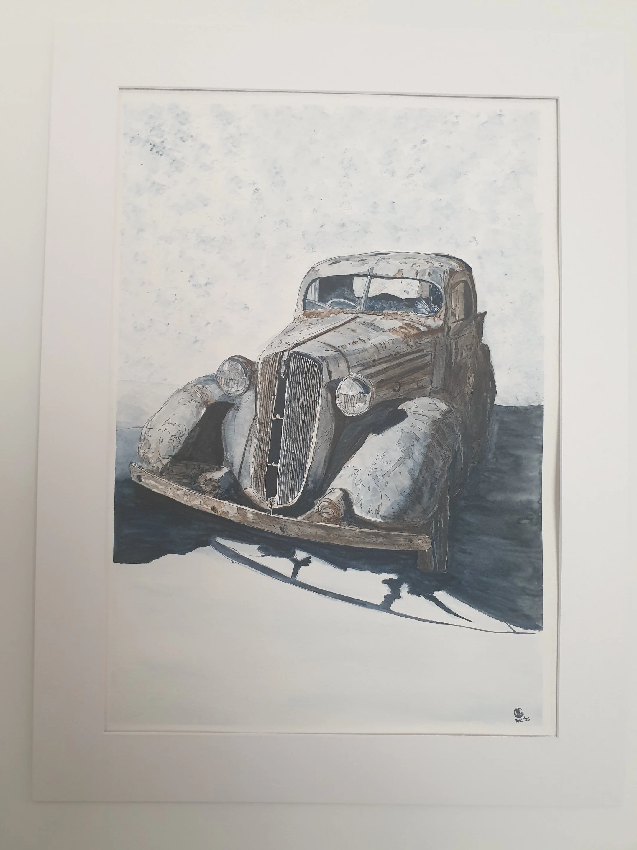 ClaudineG Art - Old Girl, Burkes Pass