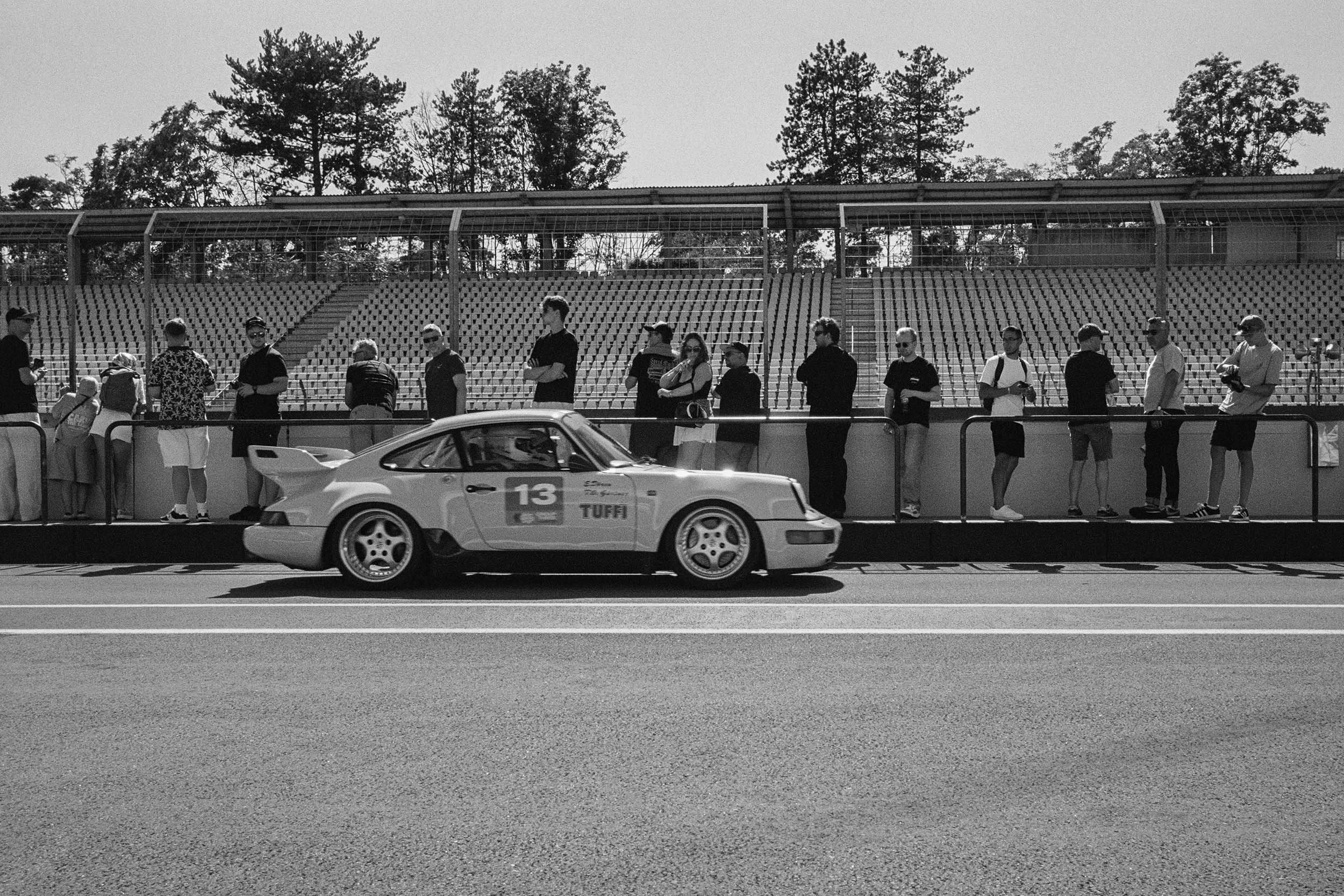 Porsche im Fahrerlager des Hockenheimrings während des Heizer Racing Dept. Events.