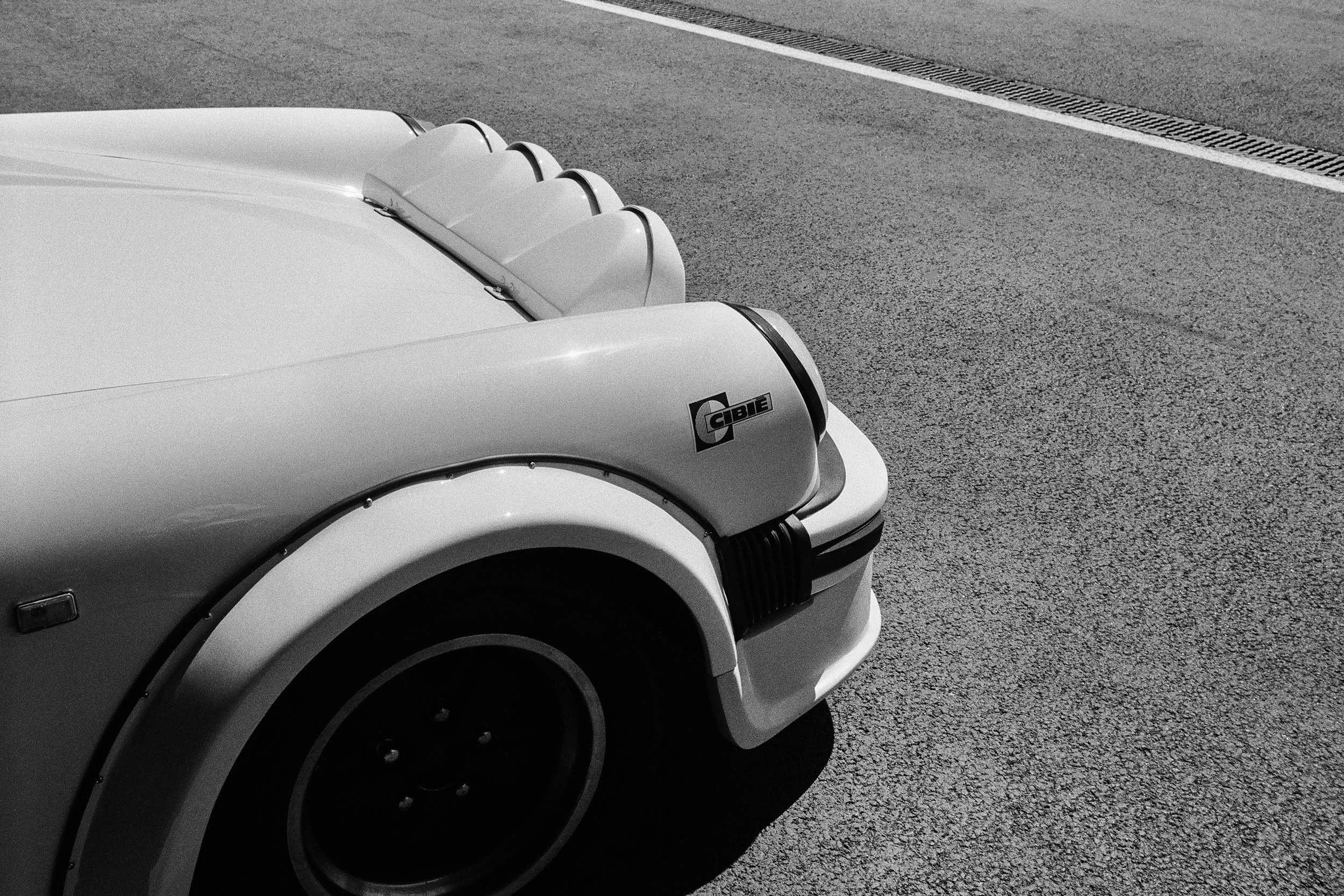 Detailaufnahme des Porsche-Hecks.