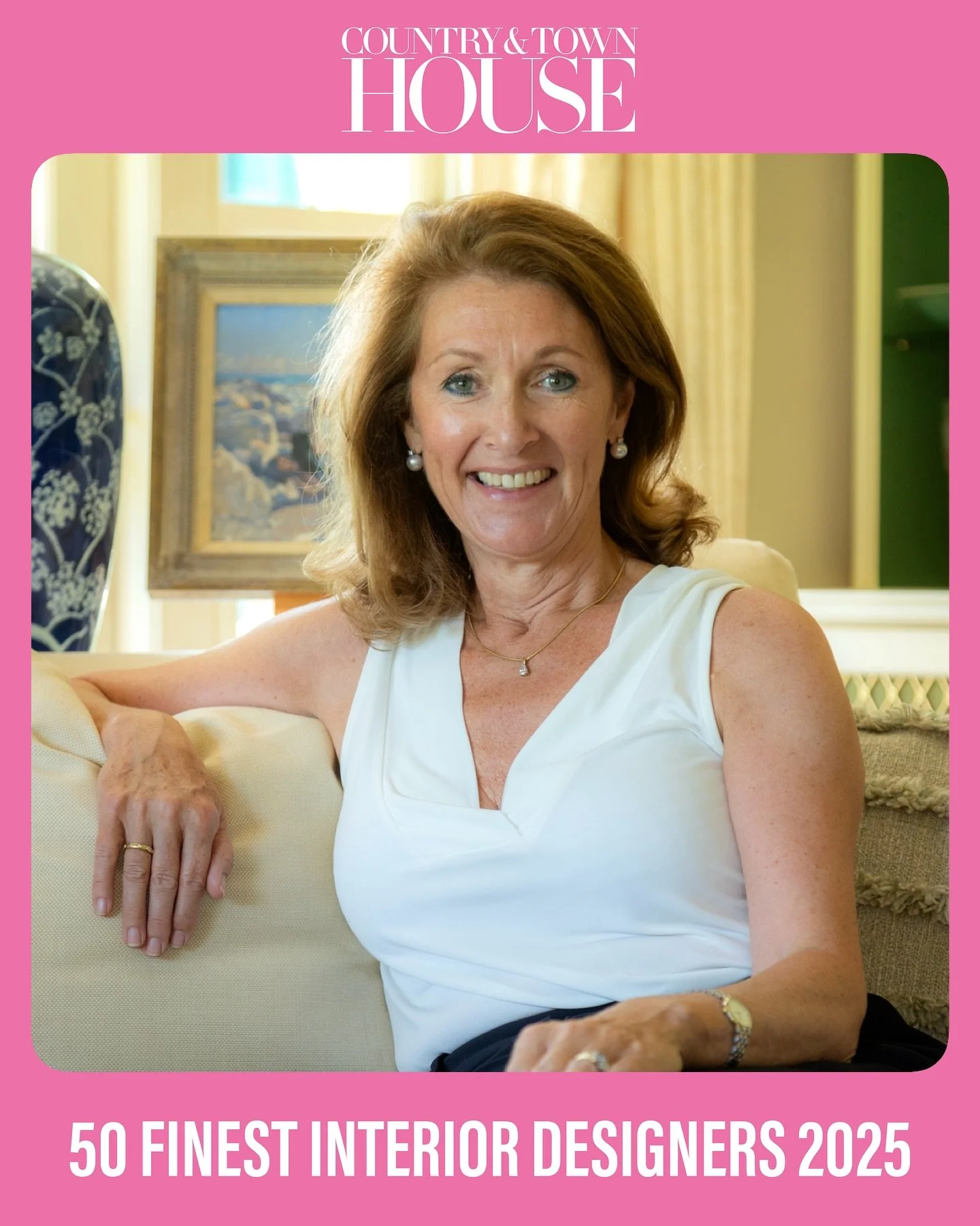 @countryandtownhouse magazine's latest issue is out, and this month it includes the 'Finest 50' guide. I'm thrilled to be part of this impressive list of interior designers. Thank you, @carolewannett and team, for celebrating our industry's innovativ