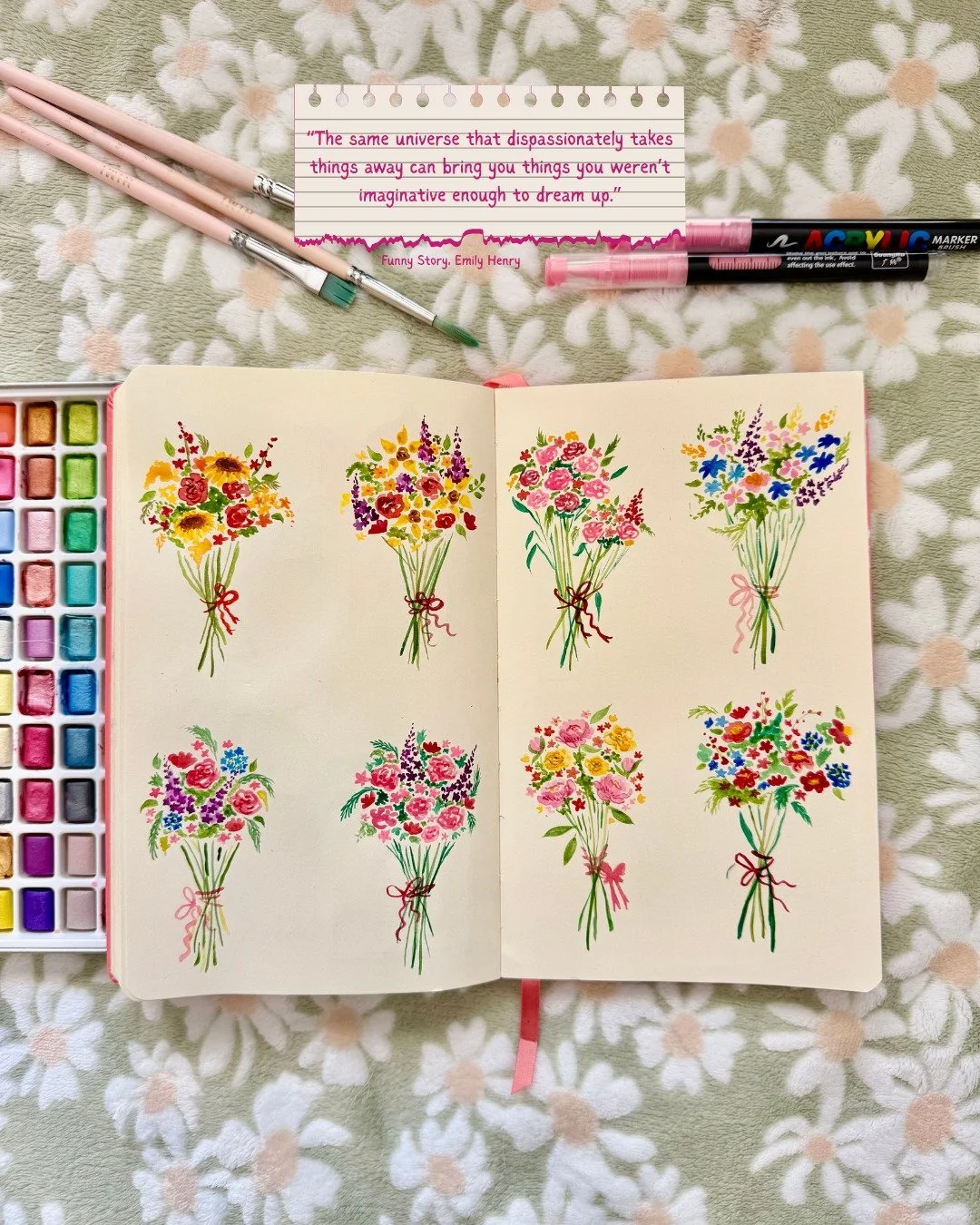 bouquets de papier pour les jours o&ugrave; j&rsquo;ai besoin d&rsquo;un peu plus de douceur 🌸

je crois que cette ann&eacute;e est officiellement devenue mon ann&eacute;e fleurs, carnets remplis de bouquets, tables couvertes de fleurs fra&icirc;che