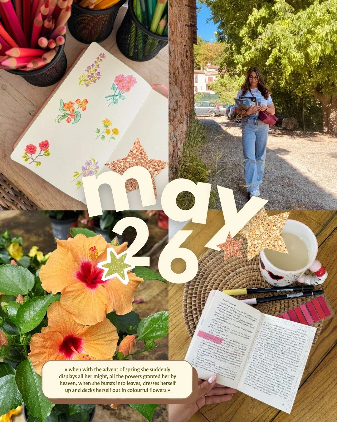 Au revoir mai 🌷
Un mois entre visites, dessins de fleurs, cr&eacute;ations de cartes et de marque-pages, nouvelles commandes, lectures tard le soir et petits moments simples que j&rsquo;aimerais garder un peu plus longtemps ✨📚

Ma lecture pr&eacute