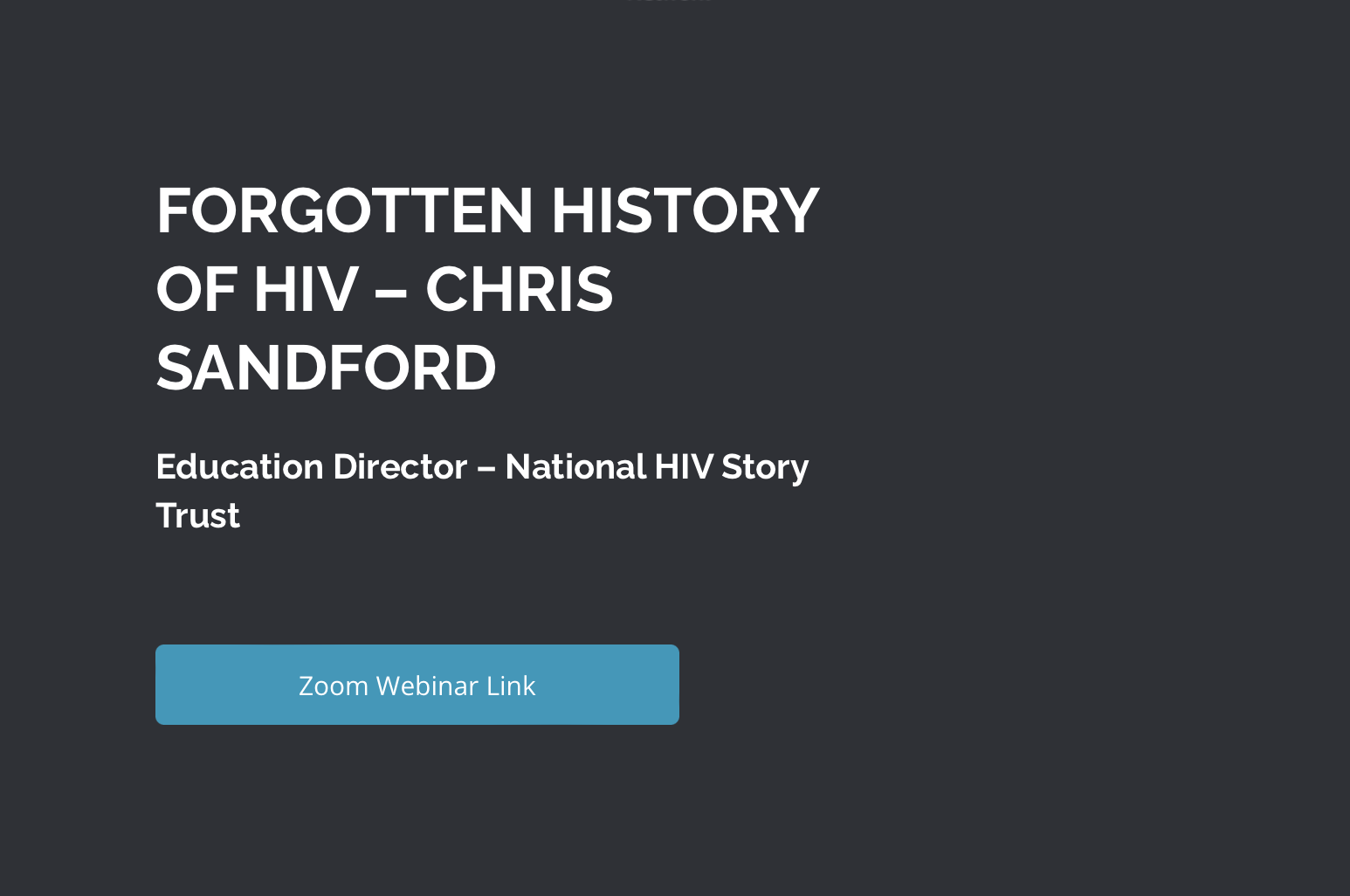 Forgotten History of HIV: Educational Forum - online with Bloomsbury Network