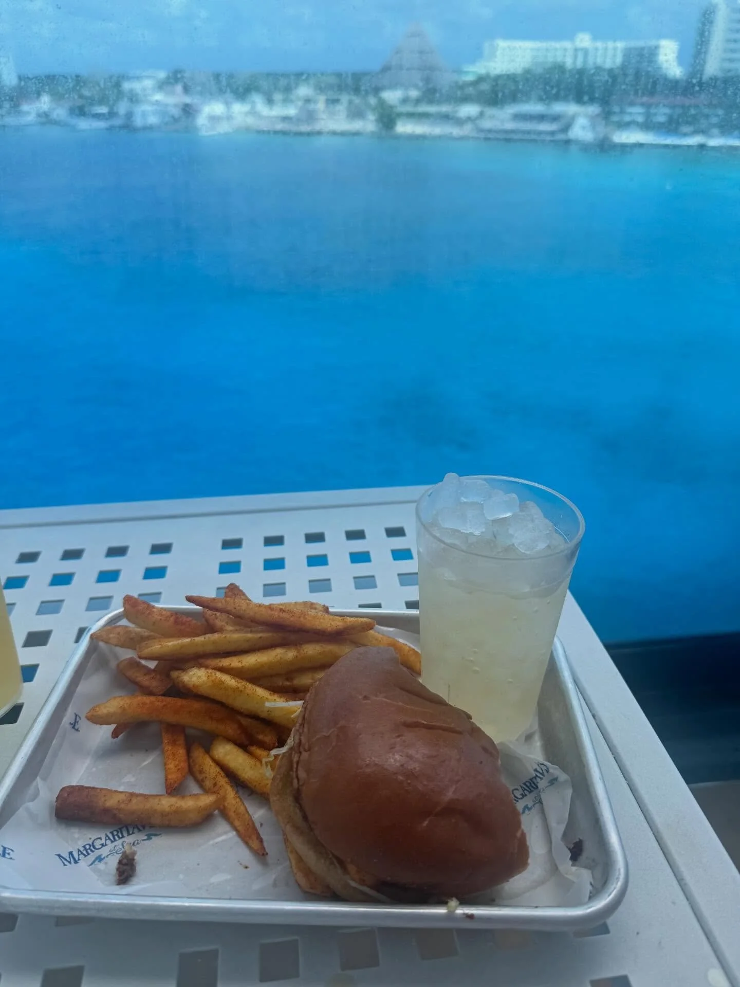#Nerdtraveltip - if the food and pool areas are too peopley, grab your cheeseburger and take it to your private paradise. It tastes even better! #cheeseburgerinparadise #margaritavilleatseaislander #nerdstravel