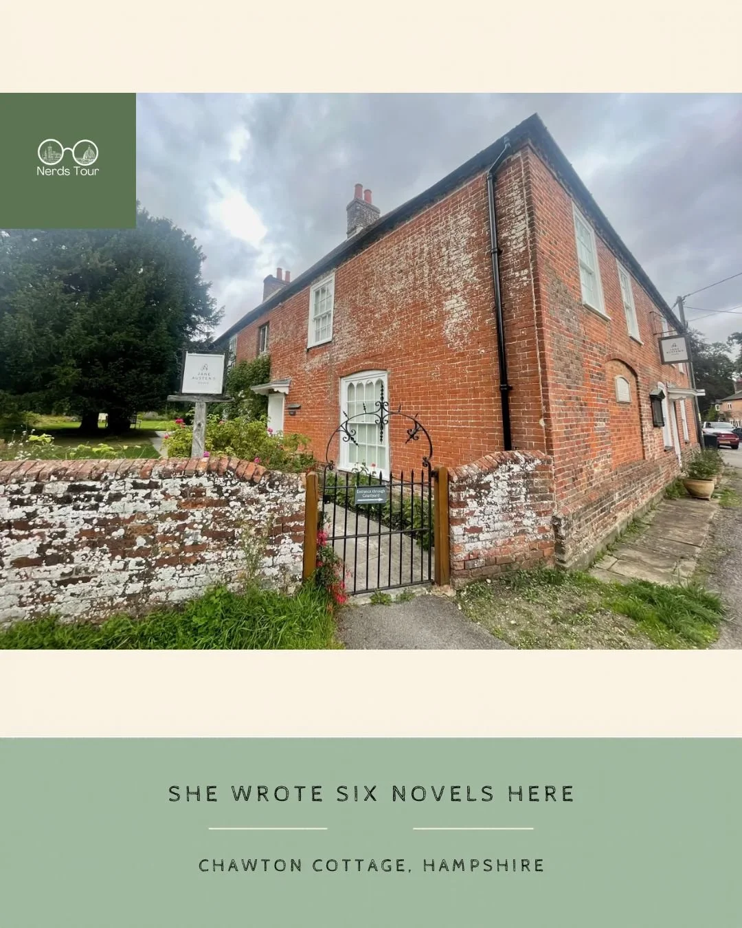 I took this trip before I ever offered it to anyone.

When I got home and started describing it to people &mdash; the streets of Bath, the cottage at Chawton where she wrote at a tiny table in a room anyone could walk through, the Cobb at Lyme Regis 