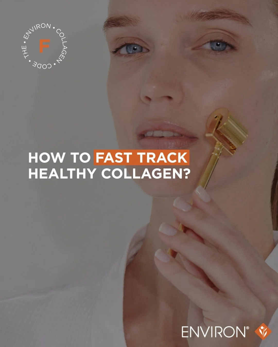 F=FAST TRACK (fremskynde hudens forbedring): Den sjette regel for at skabe kollagen og en del af #EnvironCollagenCode

Environs banebrydende professionelle hudteknologier er udviklet til at levere flere af de essentielle ingredienser, der g&oslash;r 