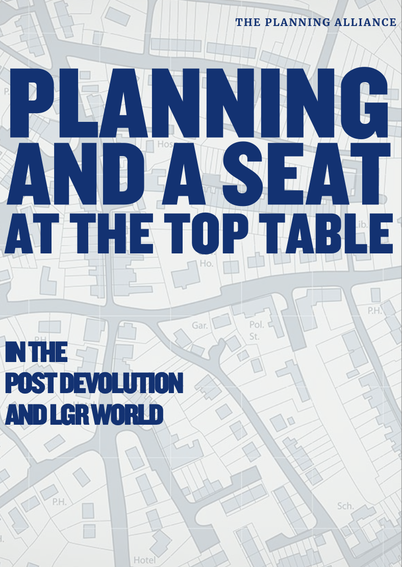Planning and a seat at the top table