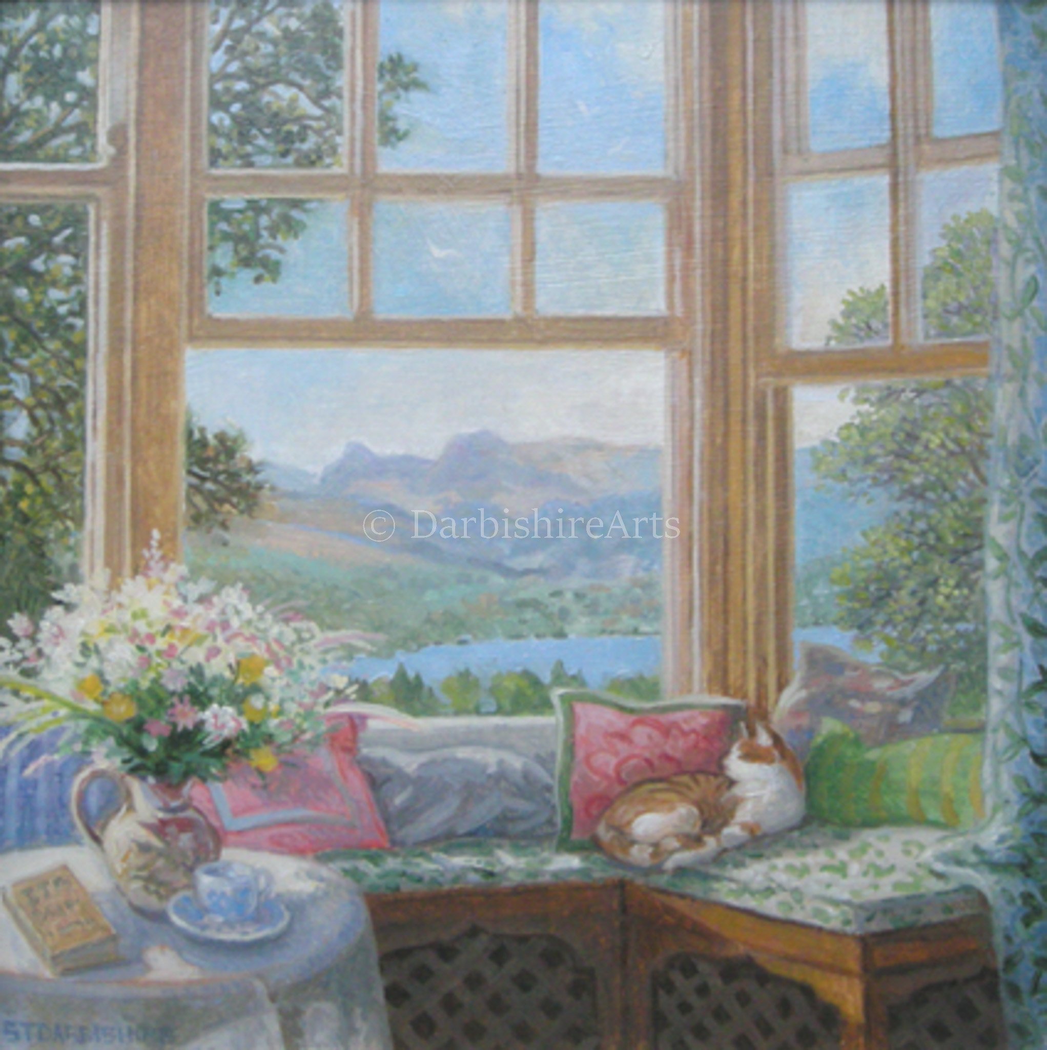 Summer Flowers and Distant Mountains  for e.jpg