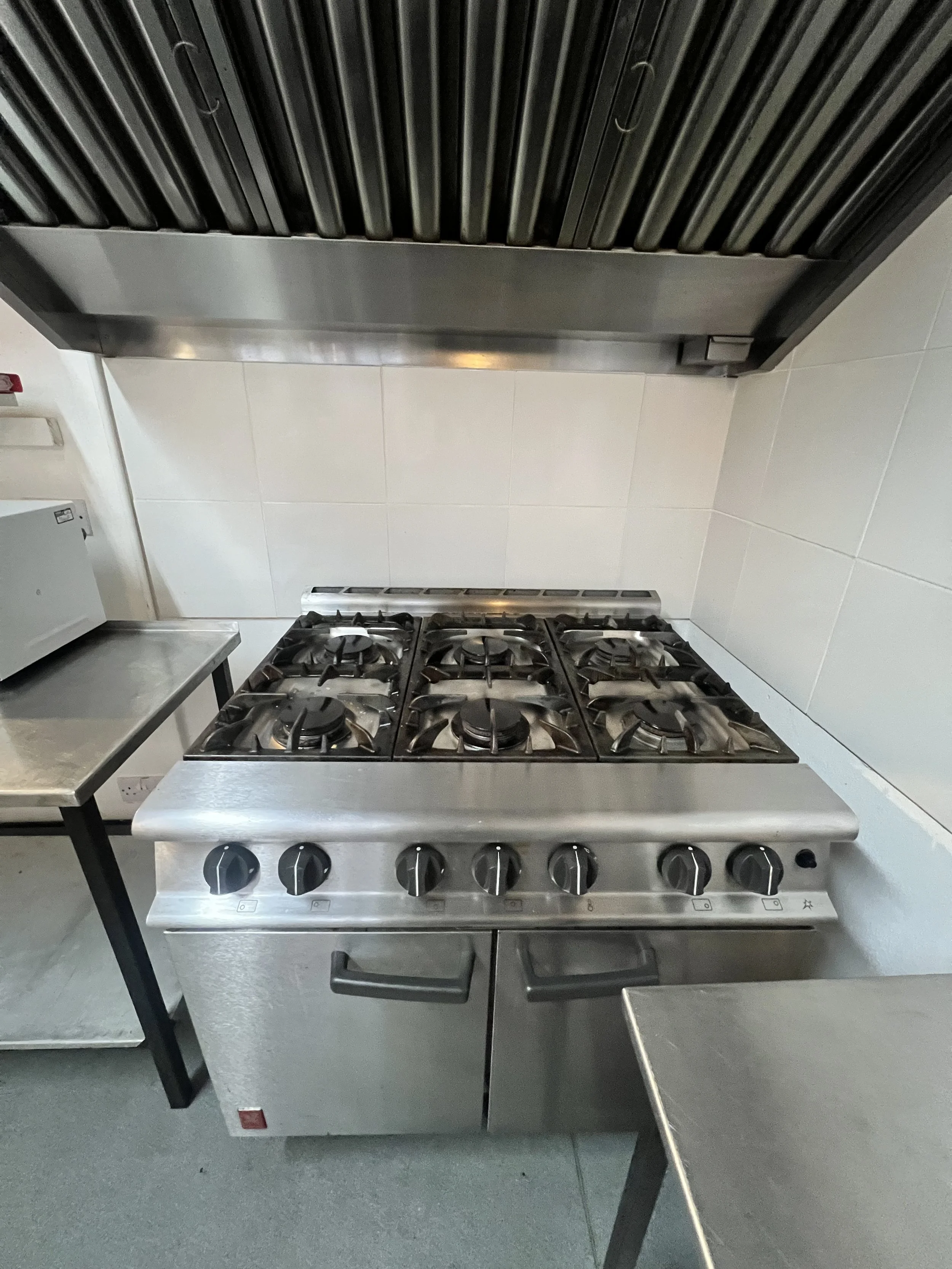 Commercial gas oven available for use with the hire of the Elmgrove Centre Main Hall in Bristol