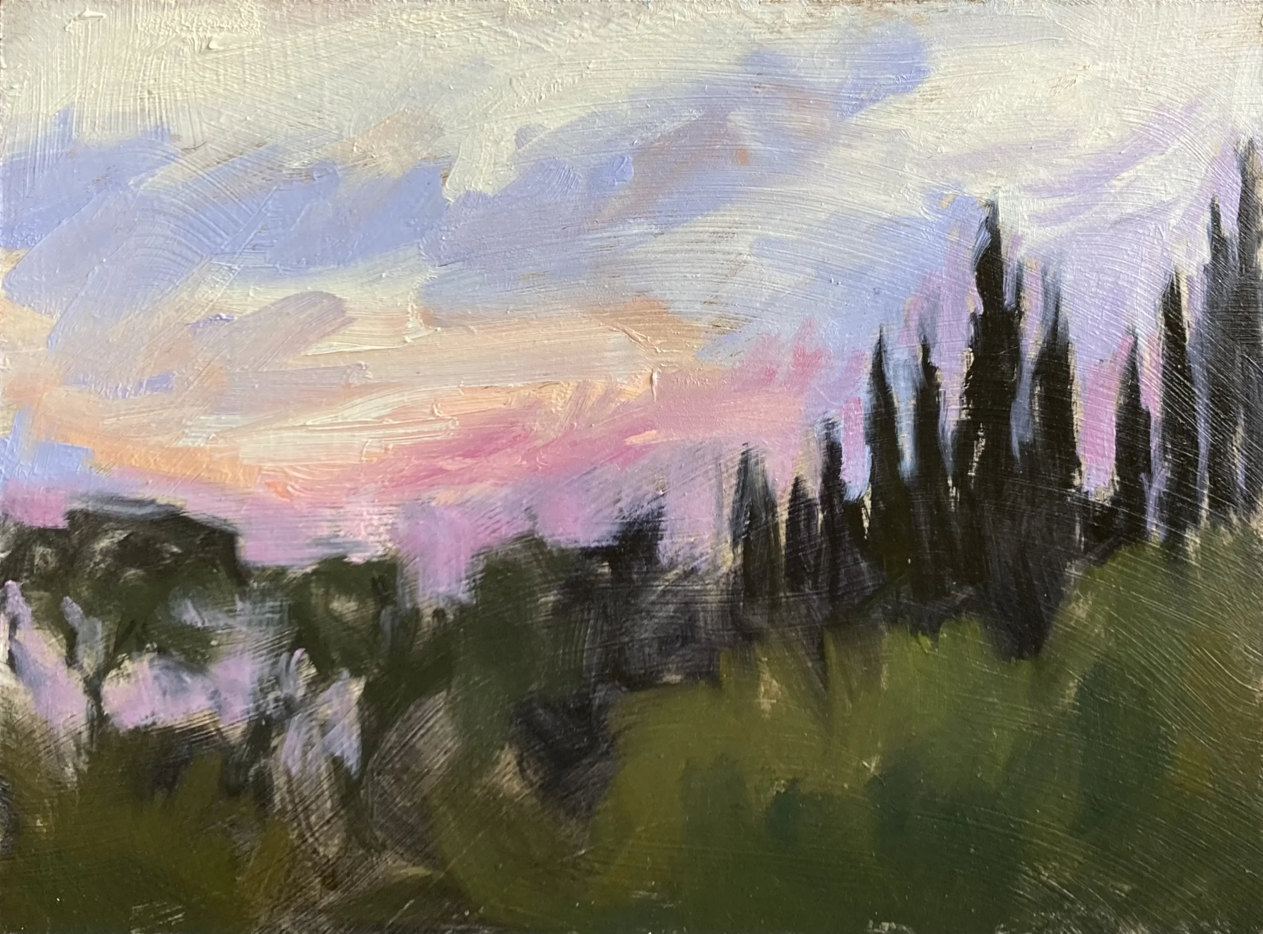 Lilac Sunset, Tuscany