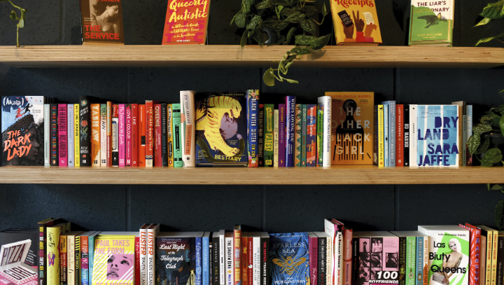 A picture of books on shelves