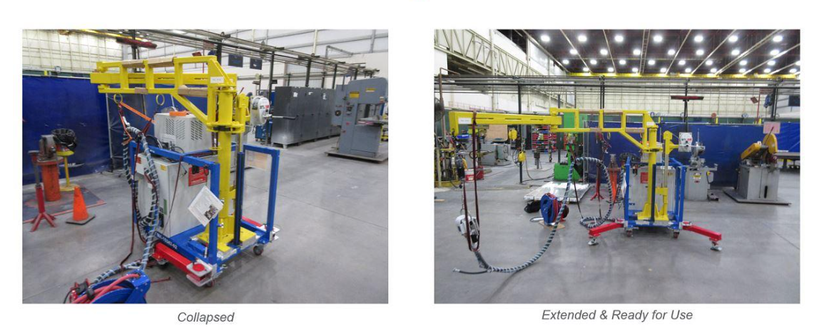 Mobile Height-Adjustable End Effector Support System for Flexible Industrial Applications